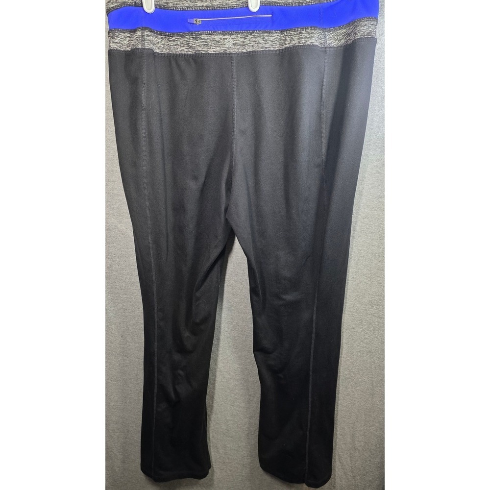Tangerine Activewear Leggings Stretch Pants PLus Size 2X XXL Black Blue Pocket